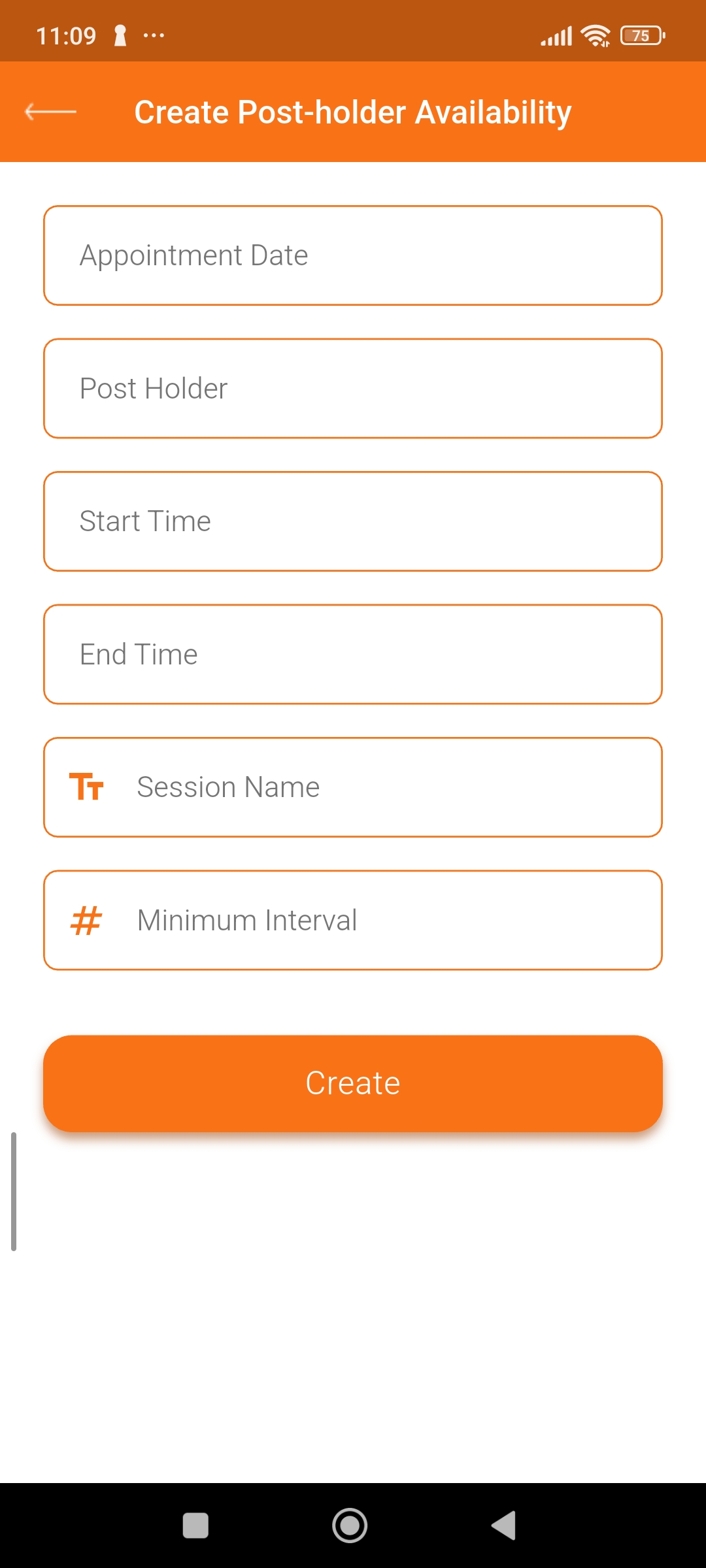 Create post-holder availability screen